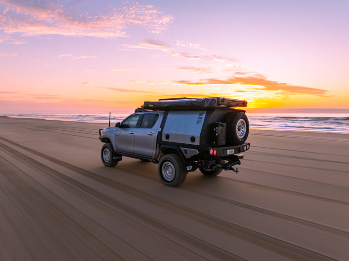 Remote location drone production image captured at sunrise